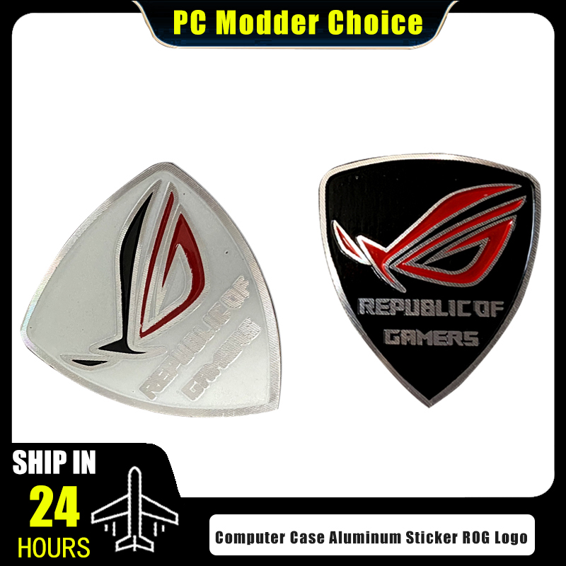 Pc Gaming Lounge - Computer Case Aluminum Sticker ROG Logo