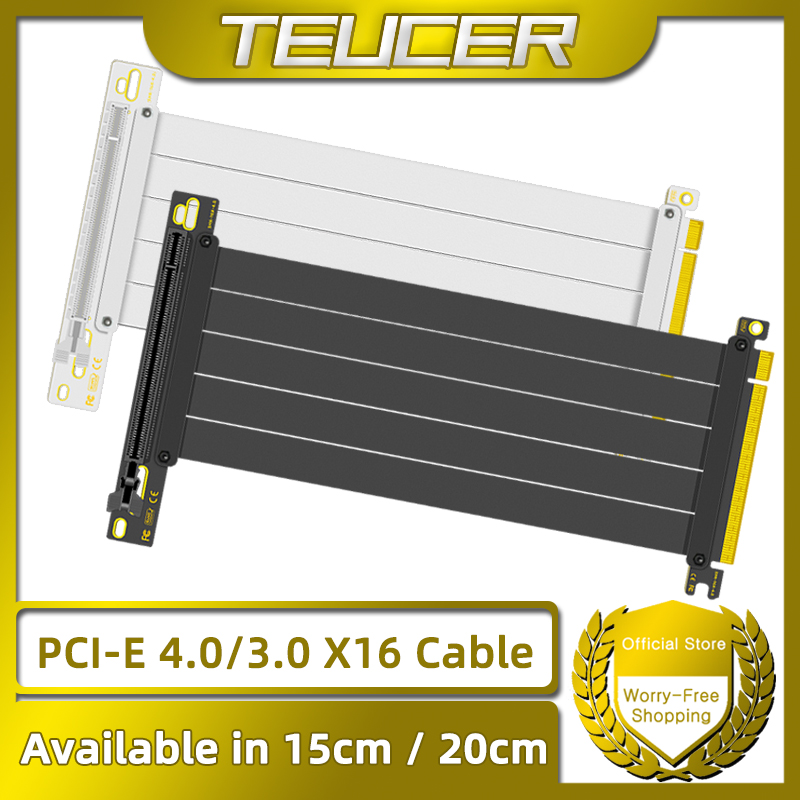 Pcie Riser Cable - TEUCER PCI-E 4.0 X16 Riser Cable