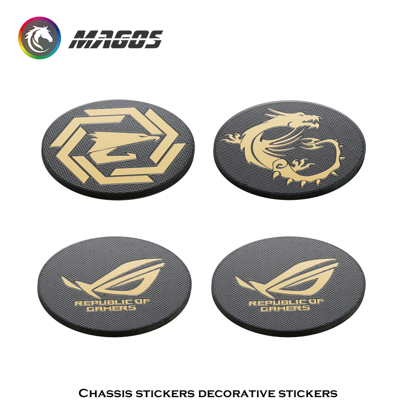 Pc Gaming Lounge - Computer Case Fan Metal Sticker ROG