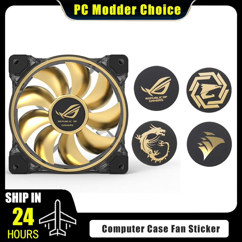 Pc Gaming Lounge - Computer Case Fan Logo Sticker, ROG