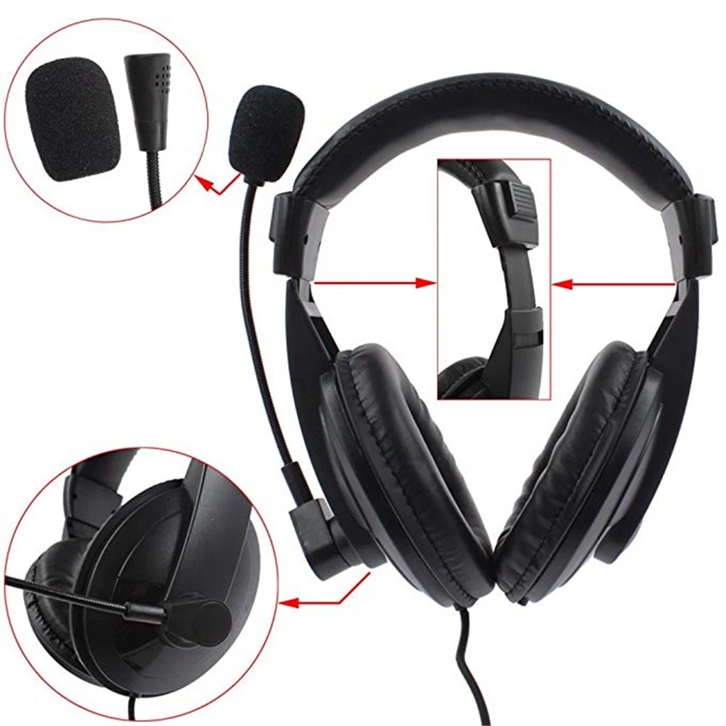 Gaming Microphone - Professional Noise Cancelling Overhead Headphones With