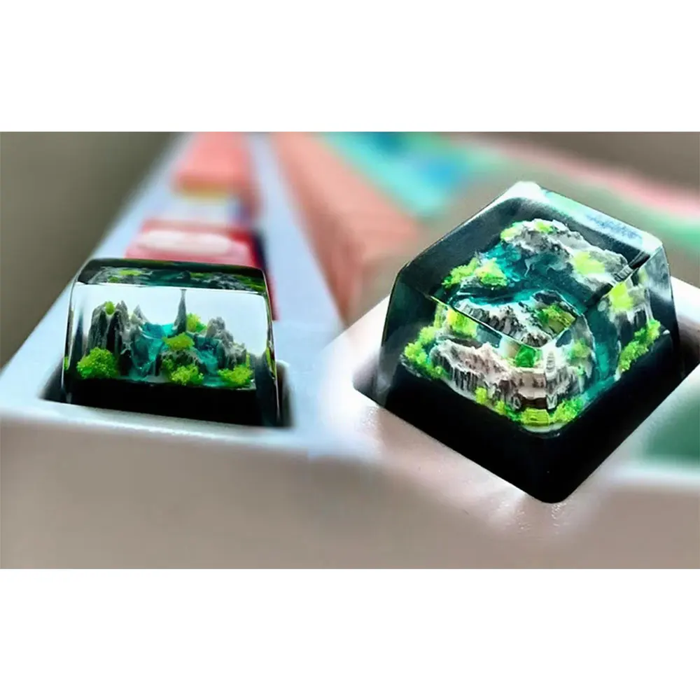 Pc Gaming Lounge - Mountain and Sea Keycaps Artisan Resin