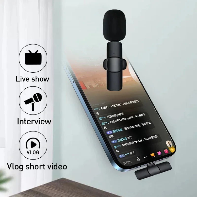 Gaming Microphone - Wireless Lavalier Microphone 2.4G Mini MicPortable