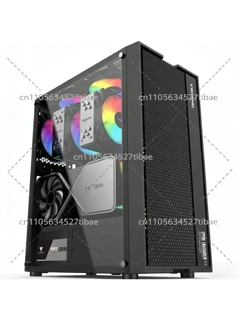 Pc Gaming Case - Black E-ATX Computer Case with Glass