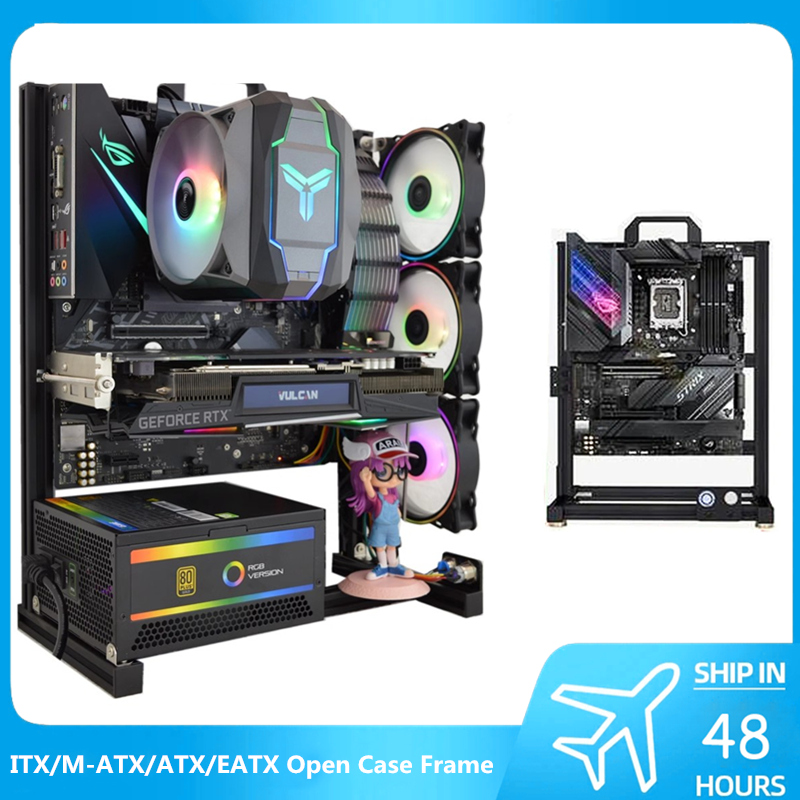 MOD ATX Open PC Case Frame For - Pc Gaming Center ulasan dan harga
