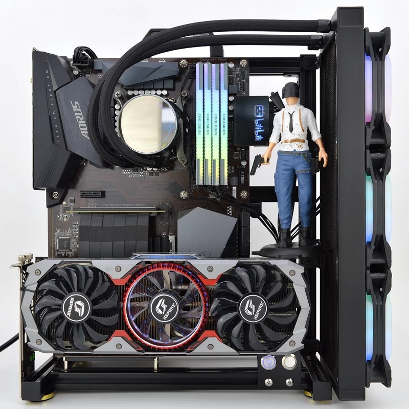 MOD ATX Open PC Case Frame For - Pc Gaming Center ulasan dan harga