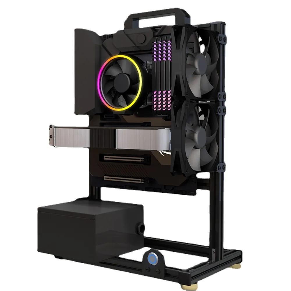 MOD ATX Open PC Case Frame For - Pc Gaming Center ulasan dan harga
