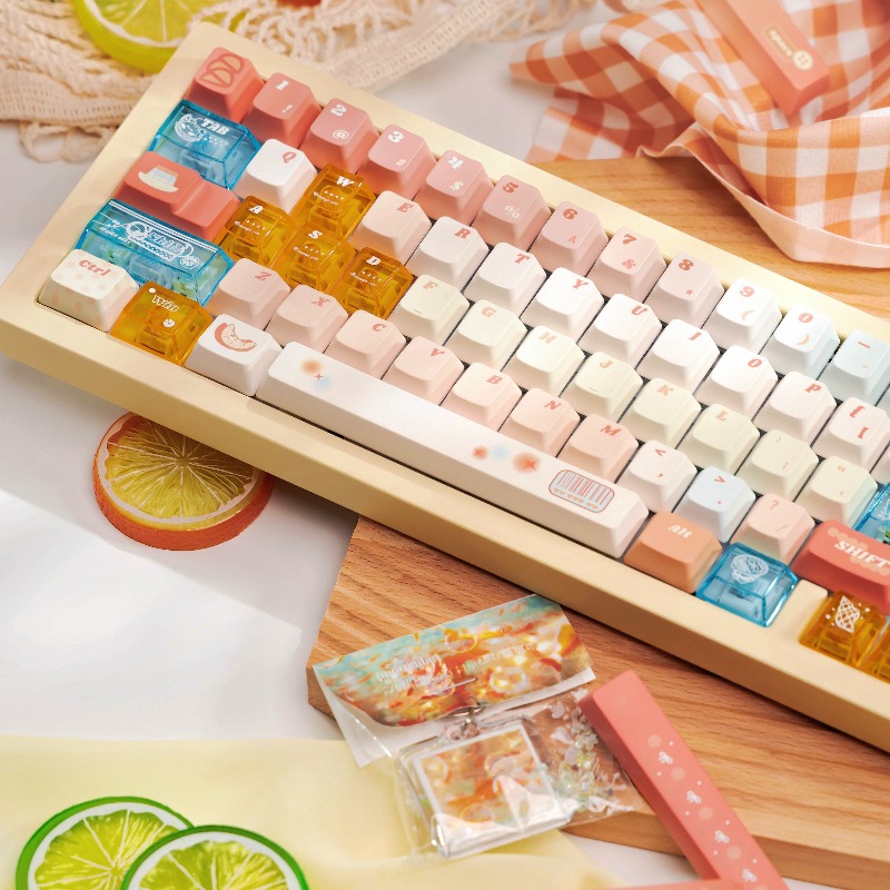 Orange Sea Theme Keycaps Set C - Pc Gaming Orange ulasan dan harga