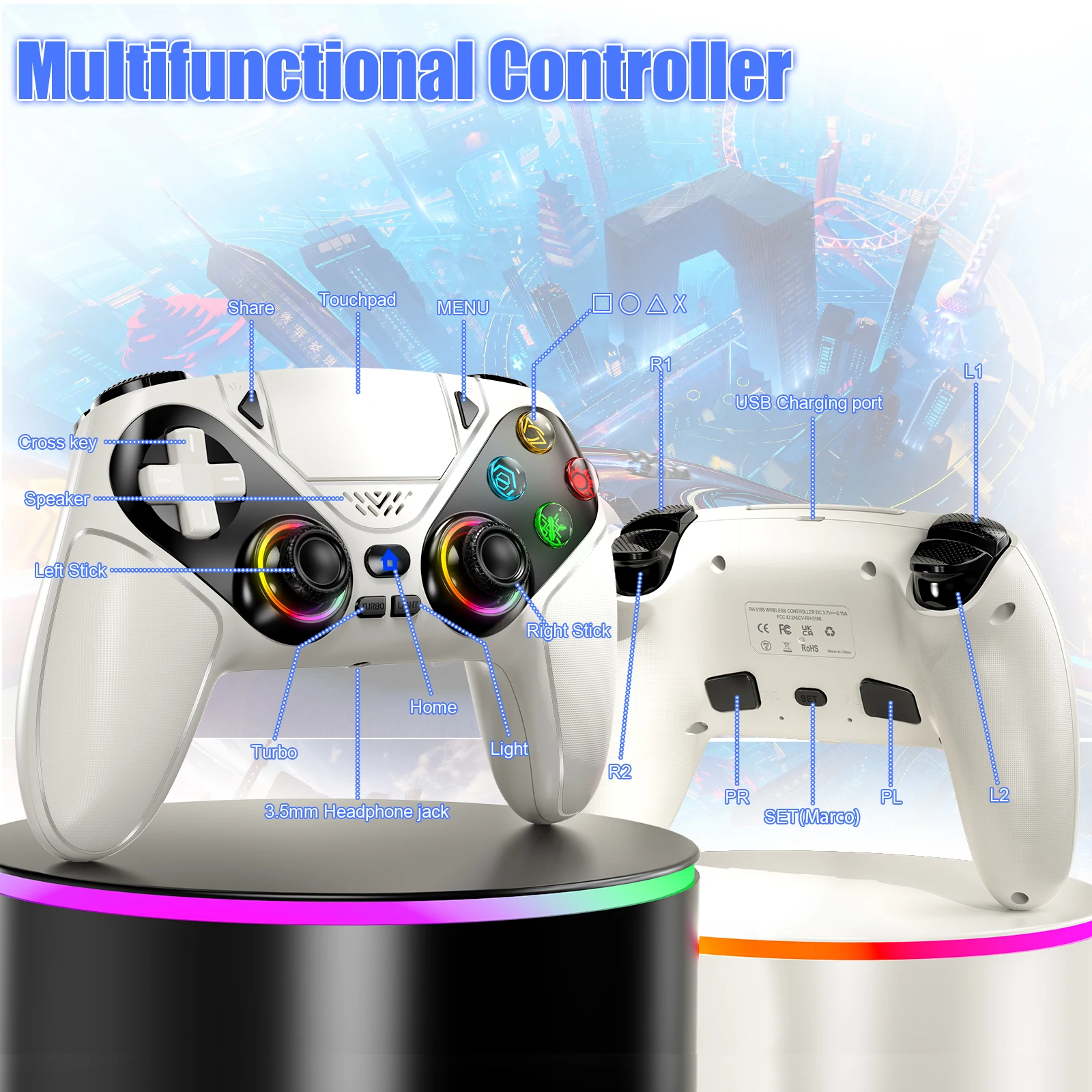 Wireless Controller Gamepad Fo - Pc Gaming Emulator ulasan dan harga