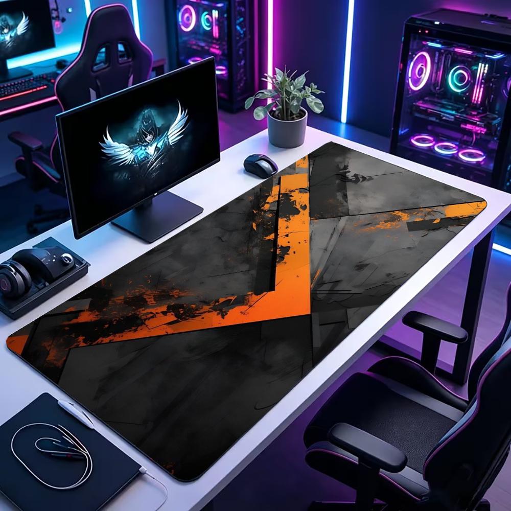 Black Orange Crack Geometric L - Pc Gaming Orange ulasan dan harga