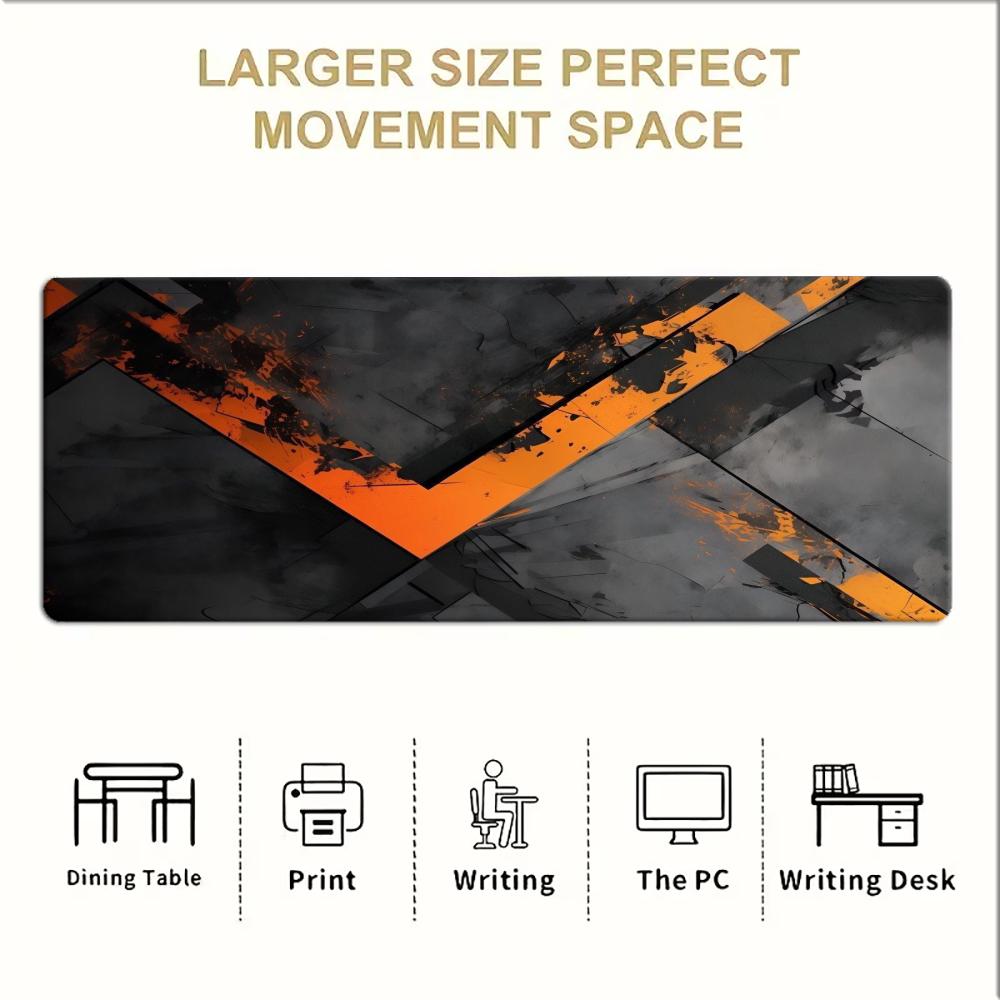 Black Orange Crack Geometric L - Pc Gaming Orange ulasan dan harga