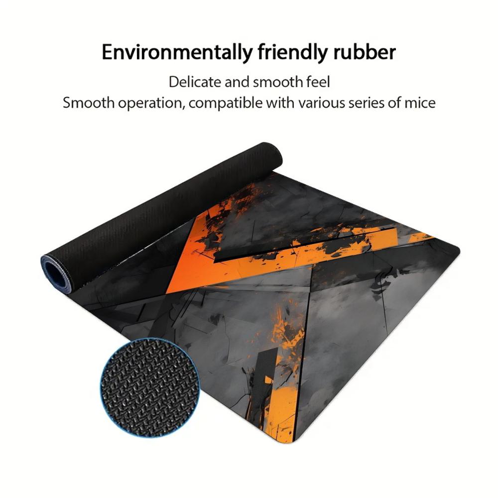 Black Orange Crack Geometric L - Pc Gaming Orange ulasan dan harga