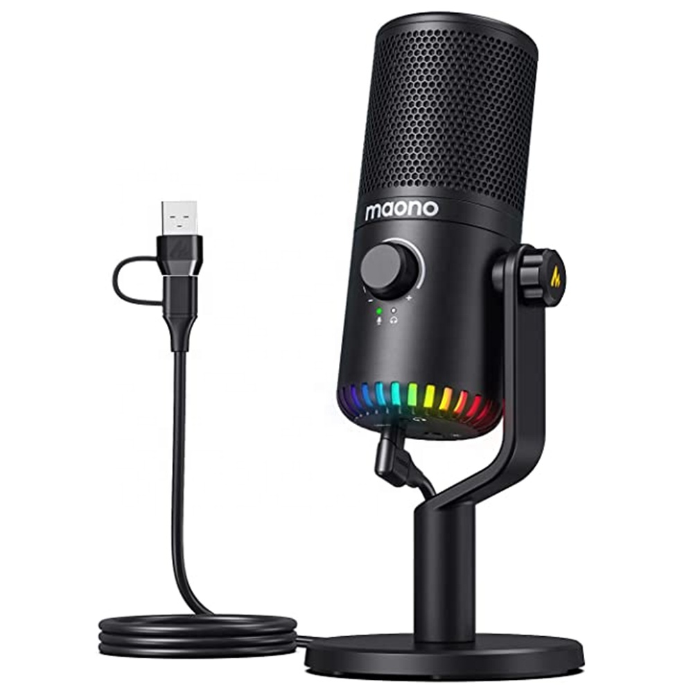 MAONO PC Programmable RGB Gami - Gaming Microphone ulasan dan harga