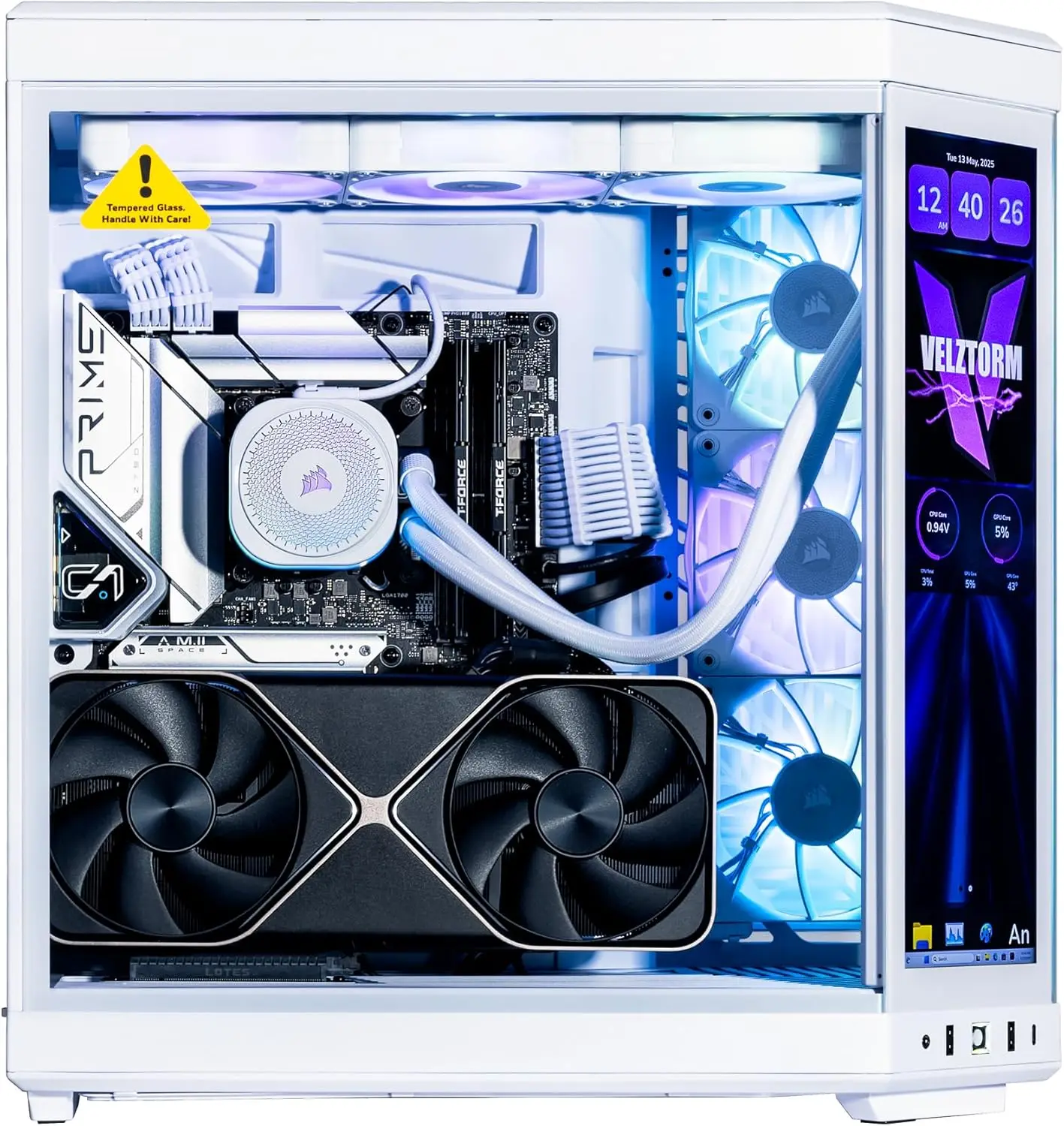 Velztorm LCD White Praetix Cus - Pc Gaming Y70 ulasan dan harga
