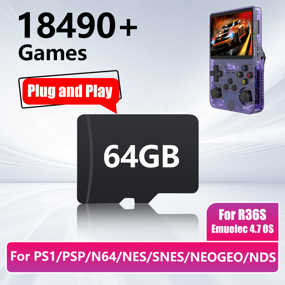 64GB Game Card for R36S Game C - Pc Gaming Emulator ulasan dan harga