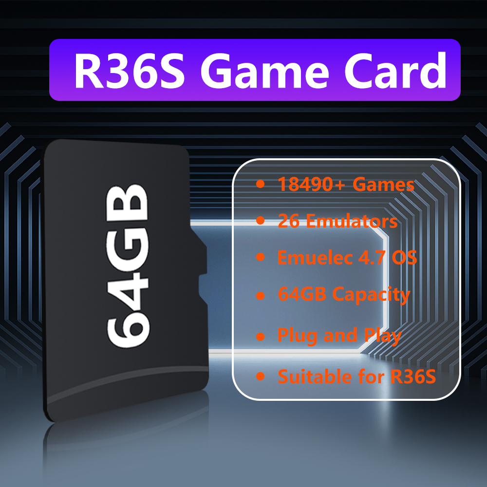 64GB Game Card for R36S Game C - Pc Gaming Emulator ulasan dan harga