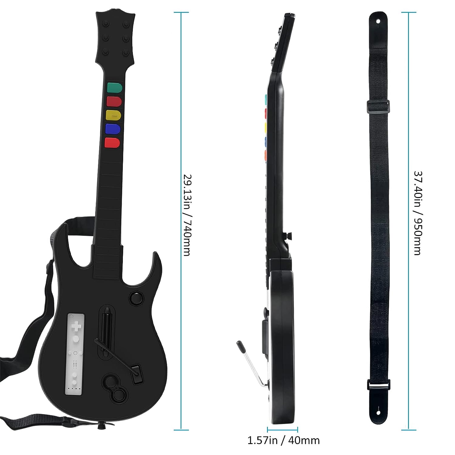 DOYO Wii Guitar Hero, Wireless - Pc Gaming Emulator ulasan dan harga