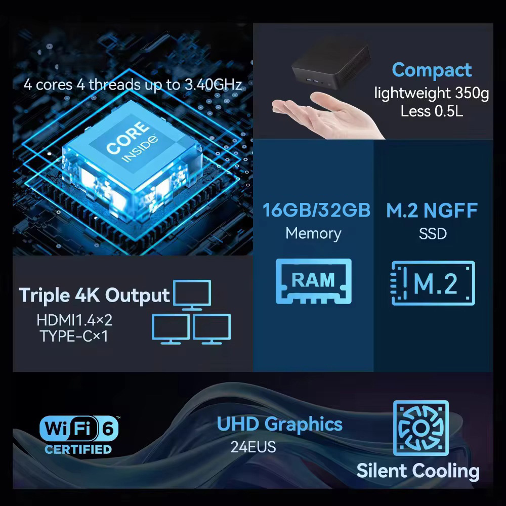 2026 Intel N150 Mini PC Protab - Pc Gaming Used ulasan dan harga
