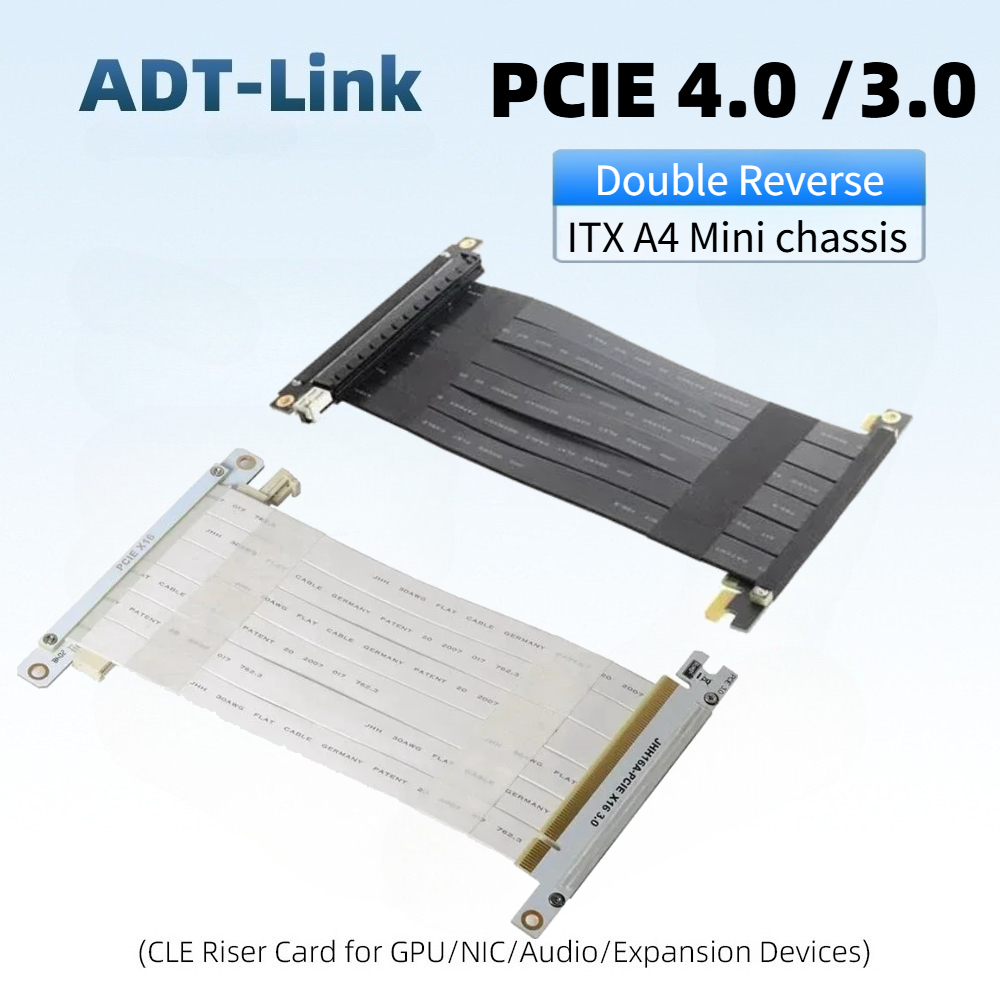 Black & White Double Reverse G - Pcie Riser Cable ulasan dan harga
