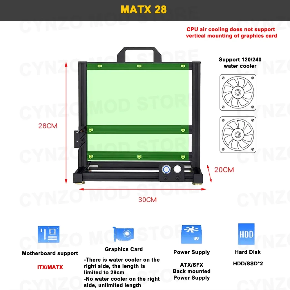 Modding EATX Open PC Case Fram - Pc Gaming Center ulasan dan harga