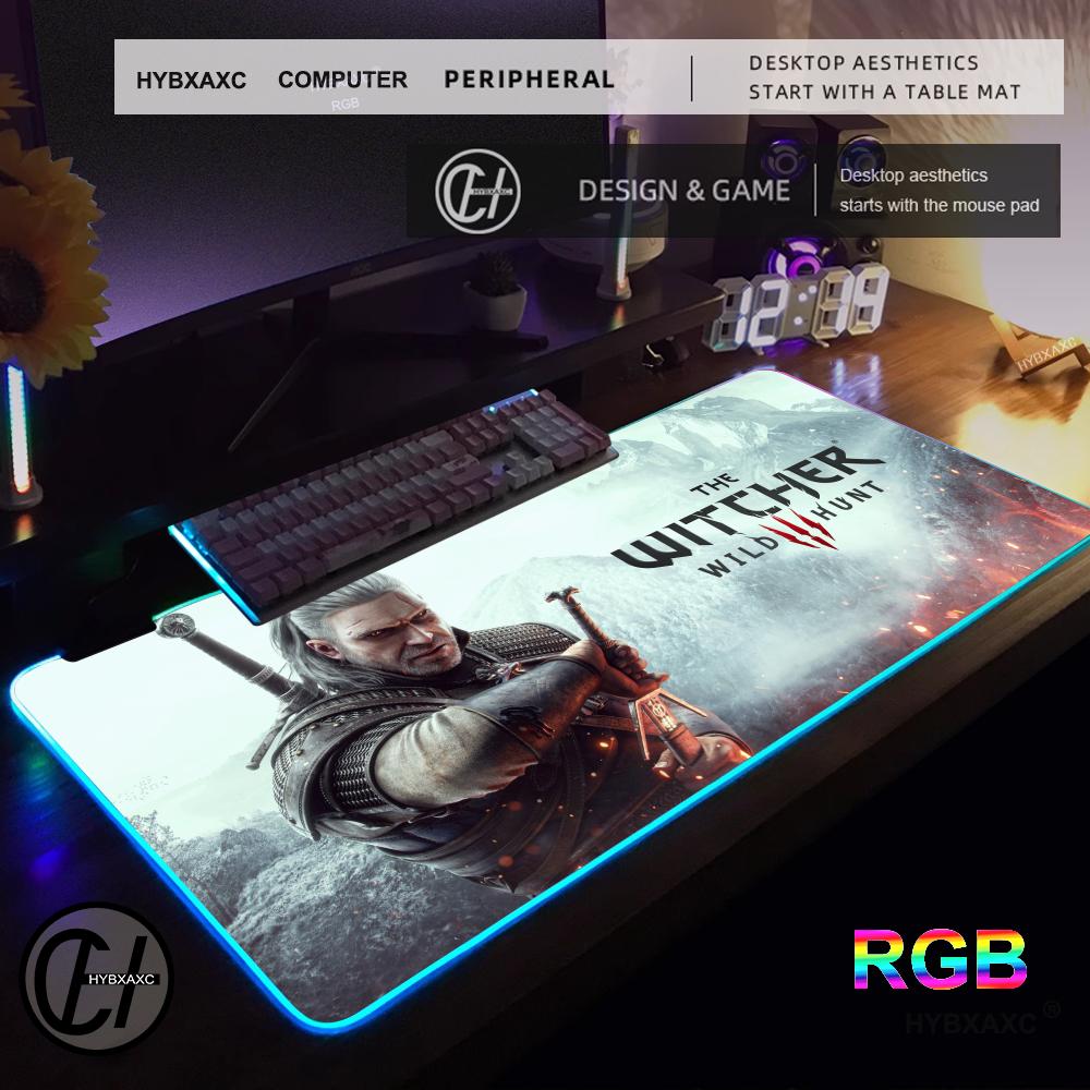 T_the W_witcher 3 Mouse Pad RG - Rgb Mousepad ulasan dan harga