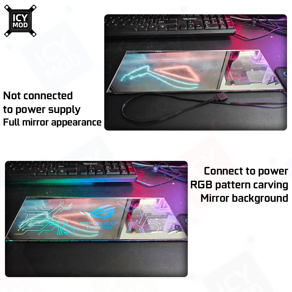 ICY MOD Mirror RGB Lighting Pa - Pc Gaming Center ulasan dan harga