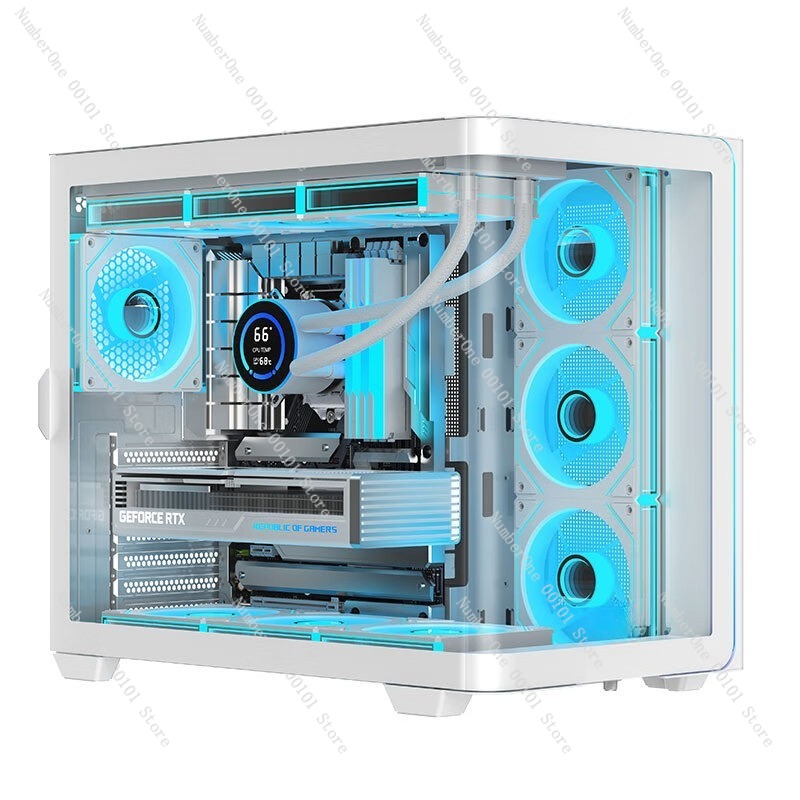 Panoramic Curved Glass Desktop - Pc Gaming Case ulasan dan harga