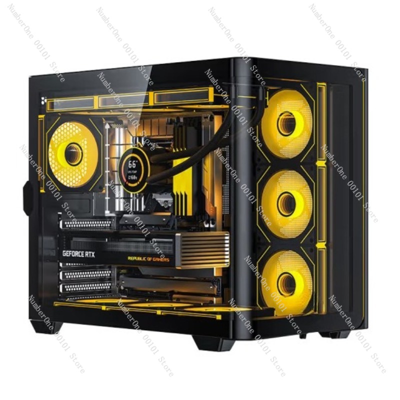 Panoramic Curved Glass Desktop - Pc Gaming Case ulasan dan harga