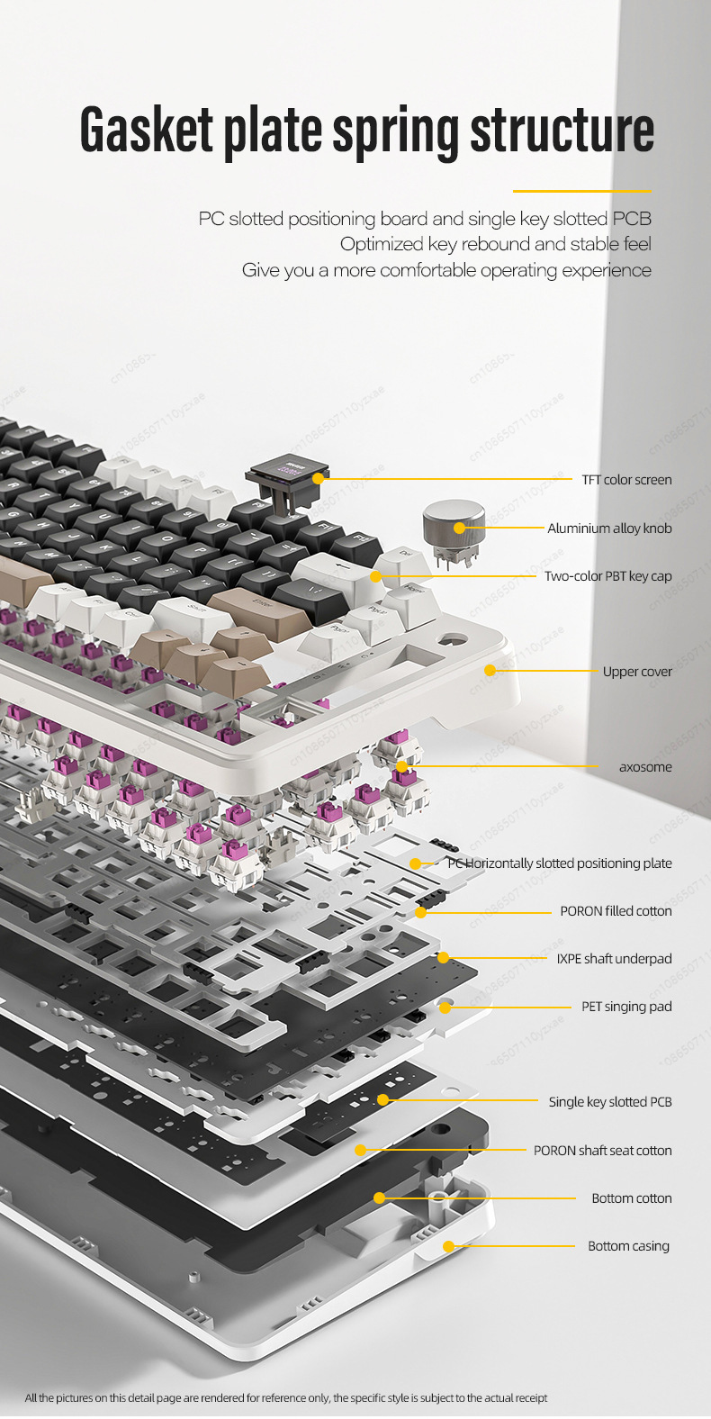 2024 New AL66 Mechanical Keybo - Pc Gaming Used ulasan dan harga
