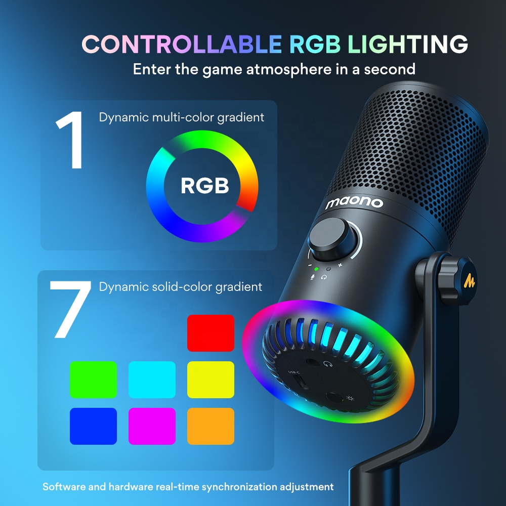 Maono DM30 Programmable RGB Ga - Gaming Microphone ulasan dan harga
