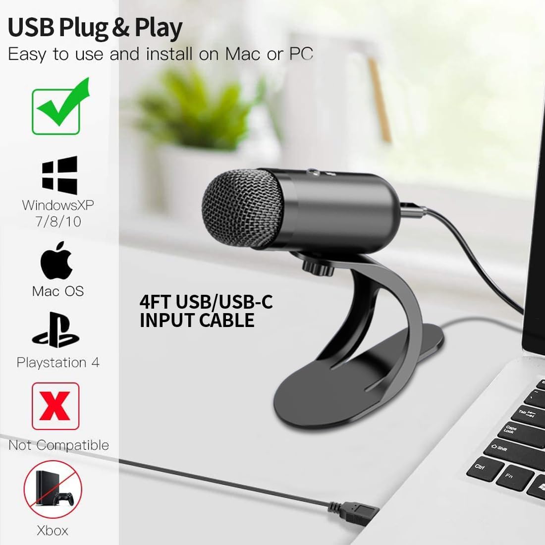 Professional USB Microphone Co - Gaming Microphone ulasan dan harga