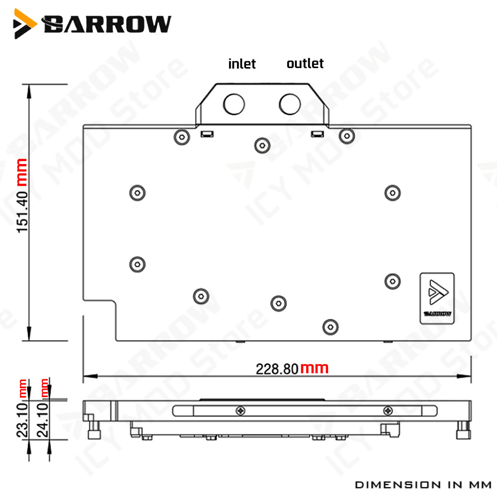 Barrow Display Card Water Cool - Pc Gaming Case ulasan dan harga
