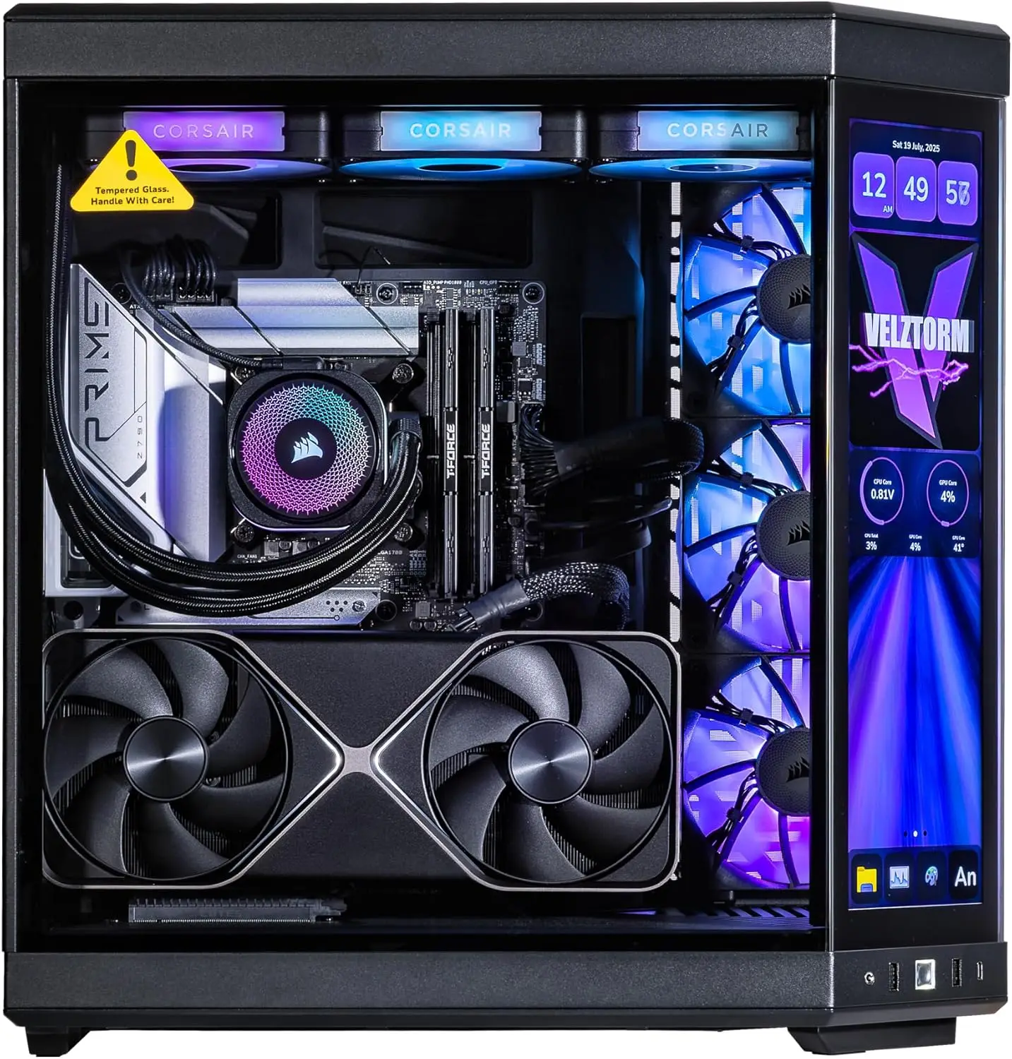 Velztorm LCD Black Praetix Cus - Pc Gaming Y70 ulasan dan harga