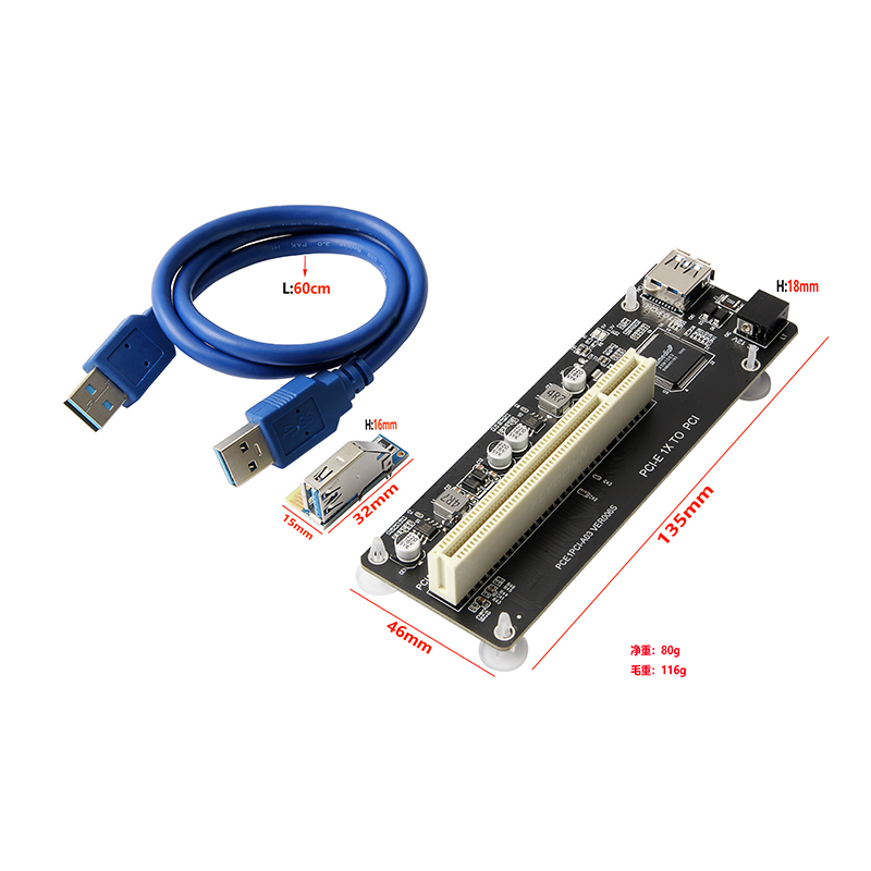 PCI E PCI-E PCI Express X1 to  - Pcie Riser Cable ulasan dan harga