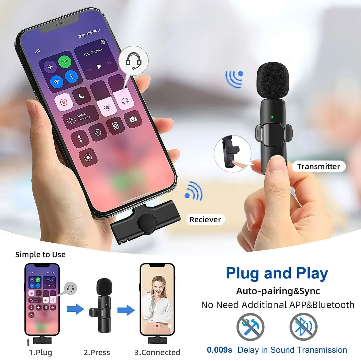 Wireless Lavalier Microphone 2 - Gaming Microphone ulasan dan harga
