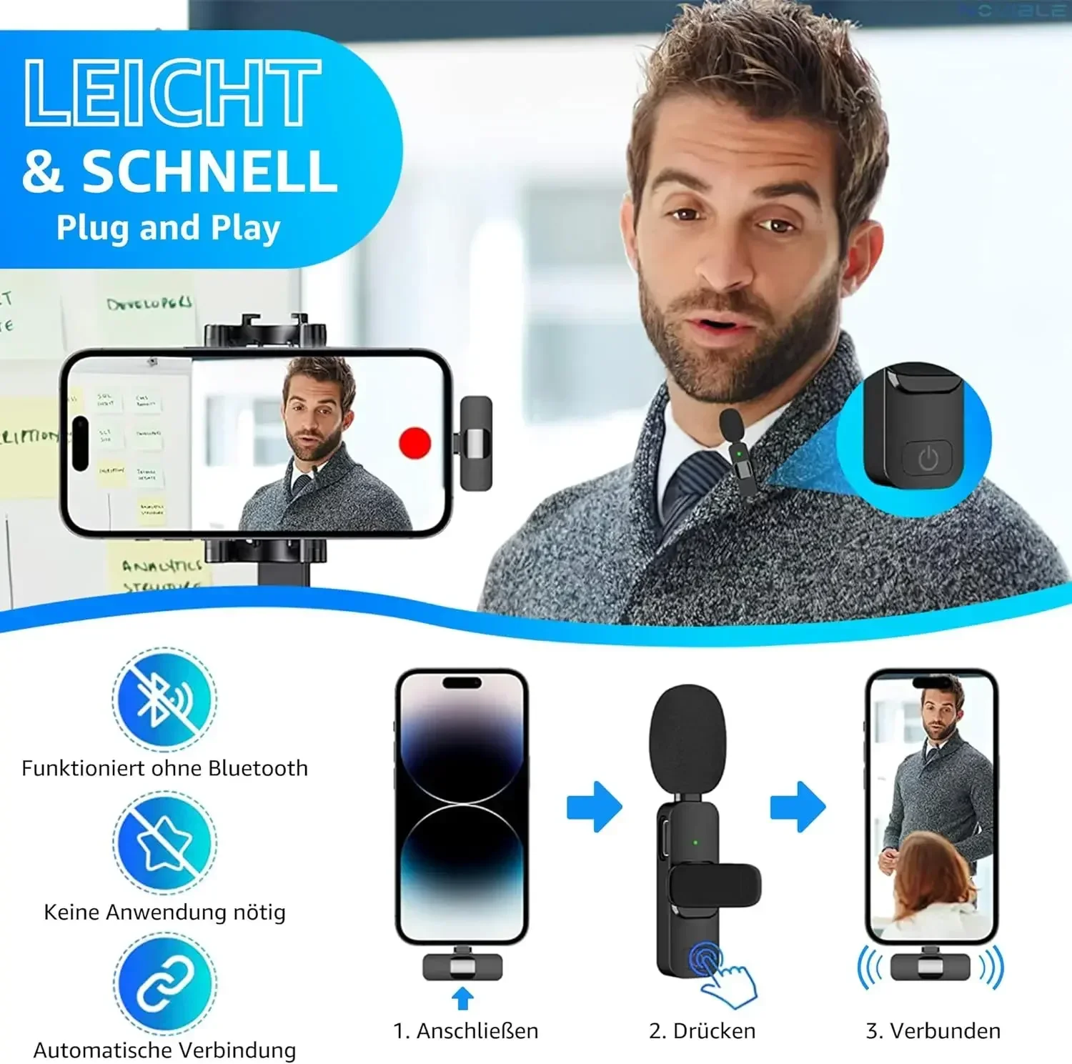 Wireless Lavalier Microphone 2 - Gaming Microphone ulasan dan harga