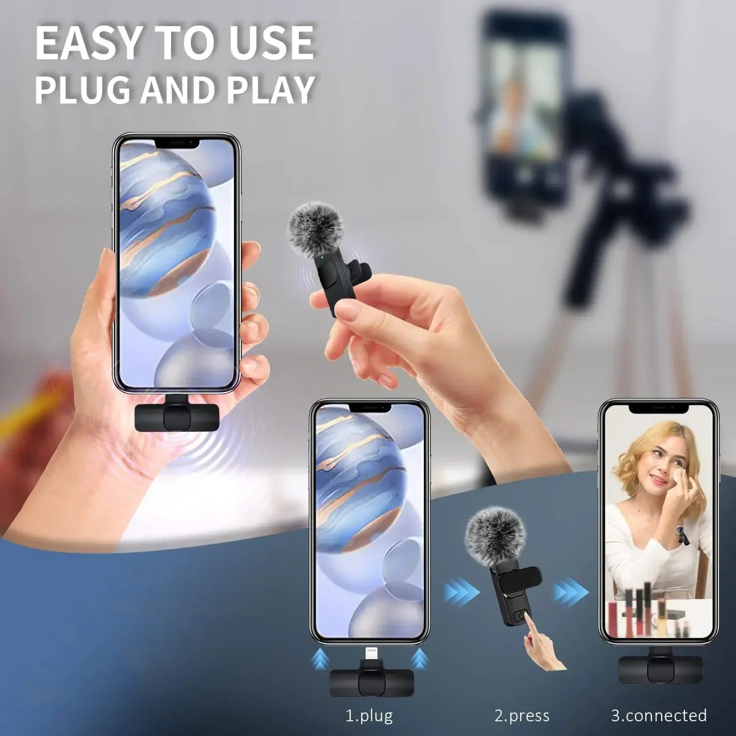 Wireless Lavalier Microphone 2 - Gaming Microphone ulasan dan harga