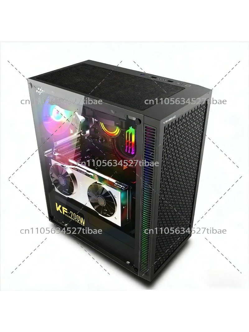 Black E-ATX Computer Case with - Pc Gaming Case ulasan dan harga
